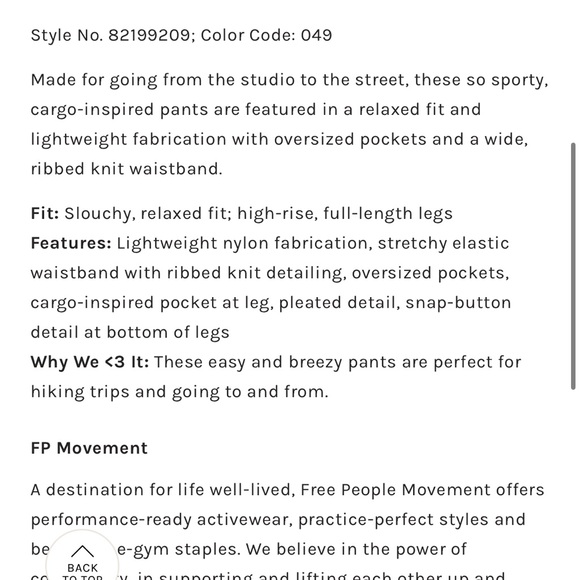 Free People mesmerize me cargo pants - Picture 5 of 10